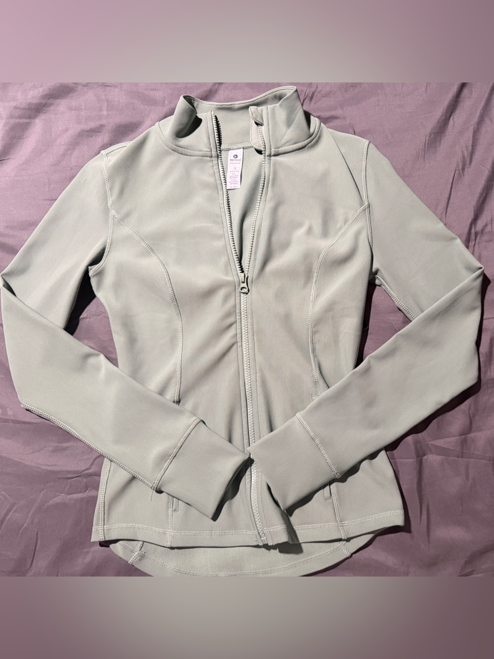 90 Degree By Reflex Sage Green Full-Zip Utility Jacket